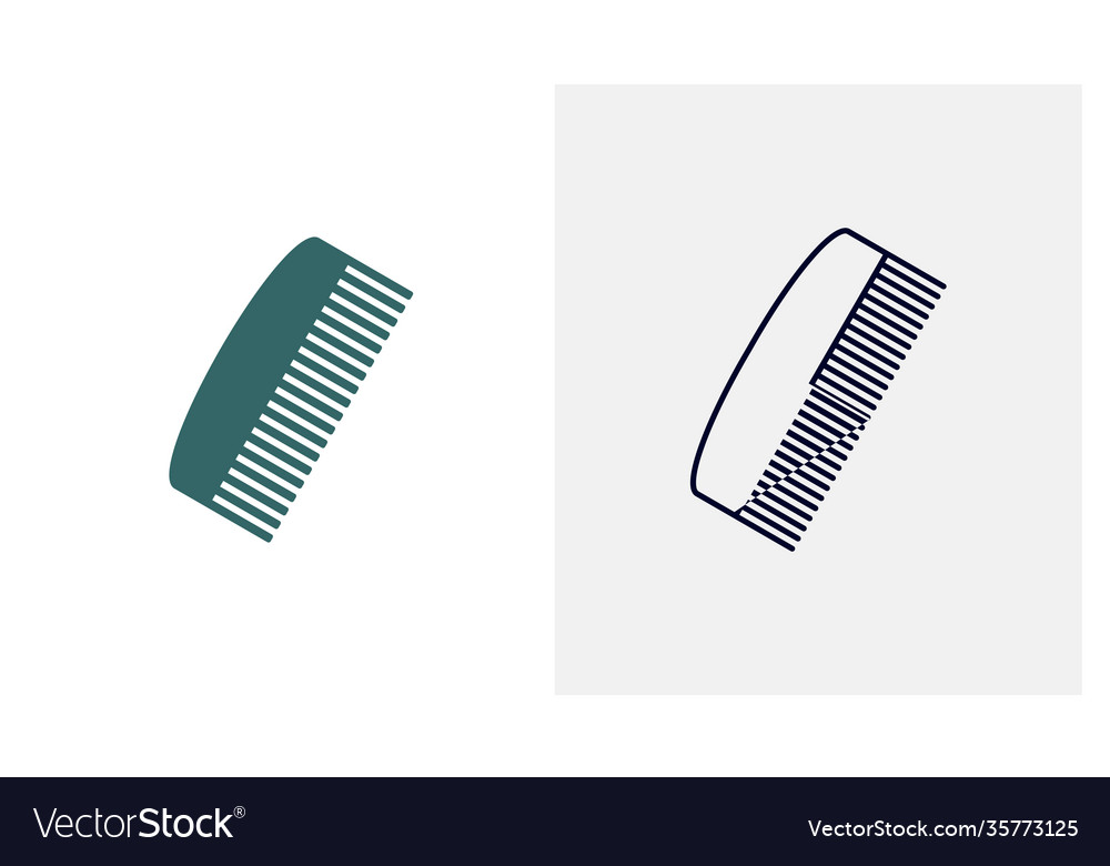 Hair comb icon logo design template fashion