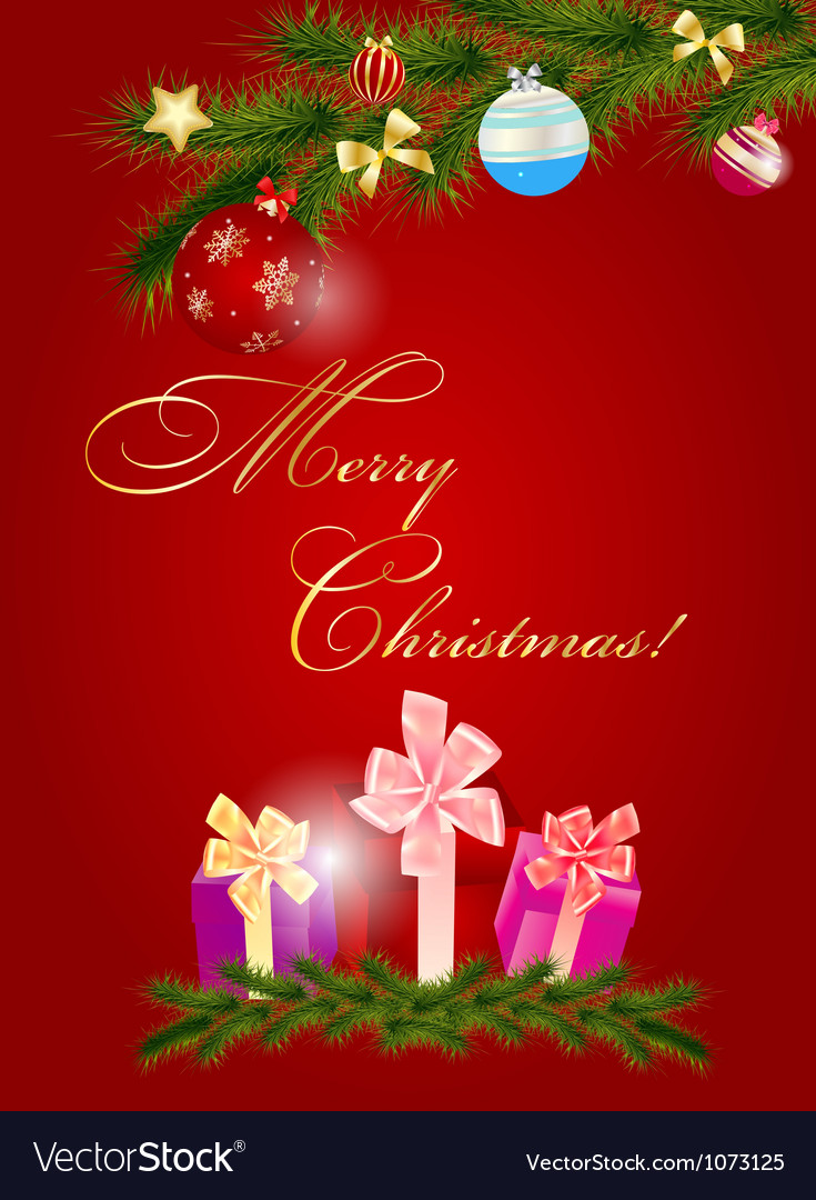 Merry christmas card Royalty Free Vector Image