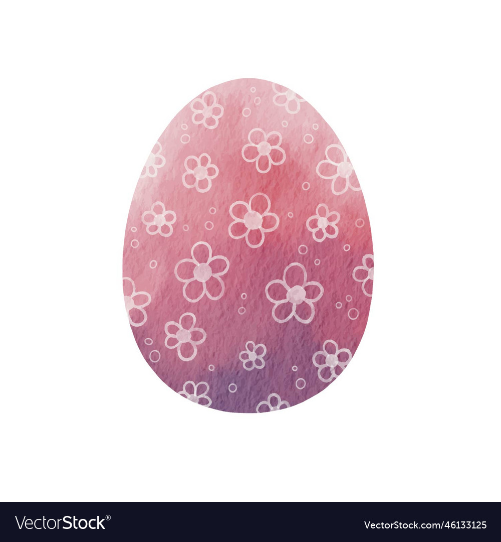 Pink and purple easter egg with flower texture