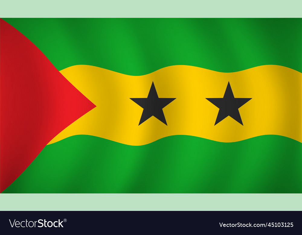 Sao tome and principe flag background Royalty Free Vector