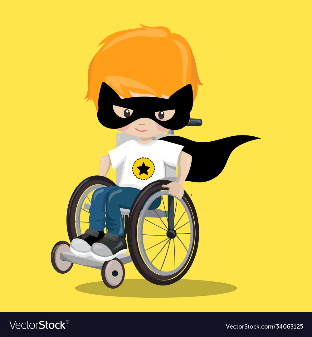 Superhero in a wheelchair orange batman 12