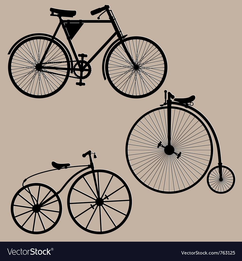 Download Vintage bicycles Royalty Free Vector Image - VectorStock