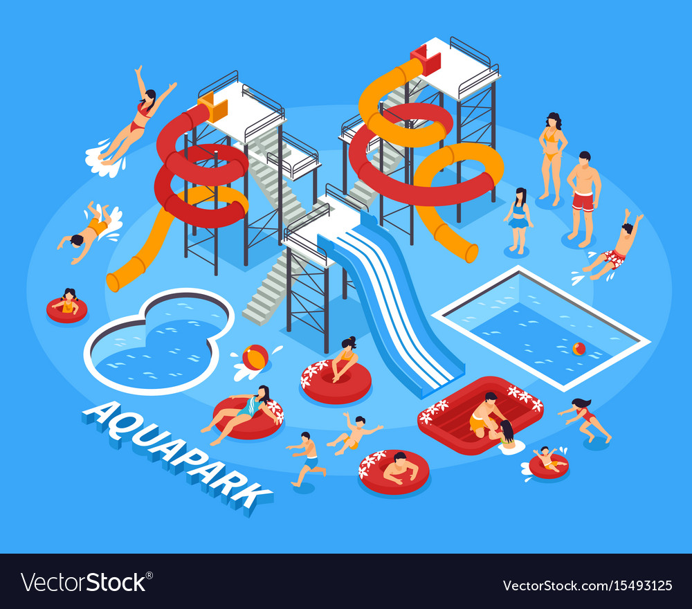 Water Park Royalty Free Vector Image Vectorstock