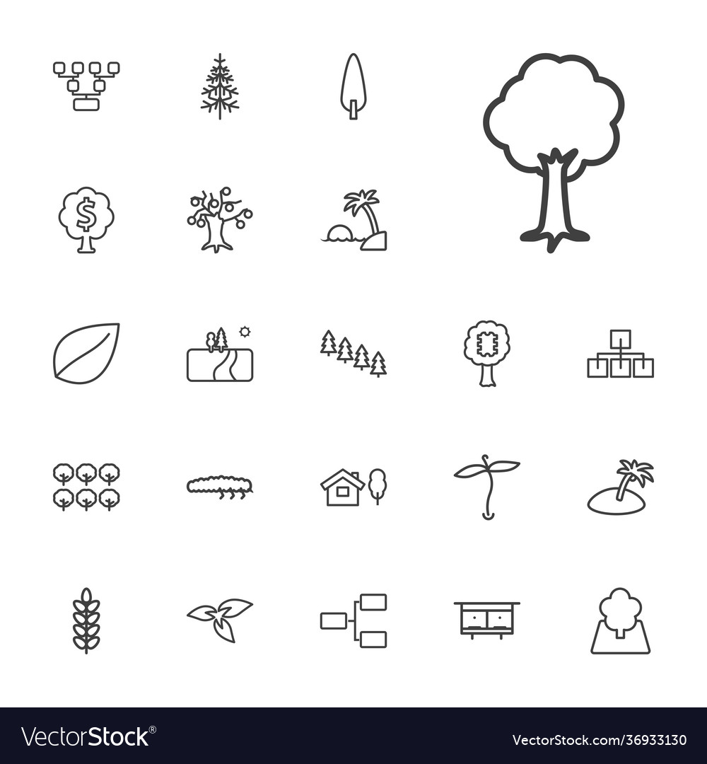 22 tree icons Royalty Free Vector Image - VectorStock
