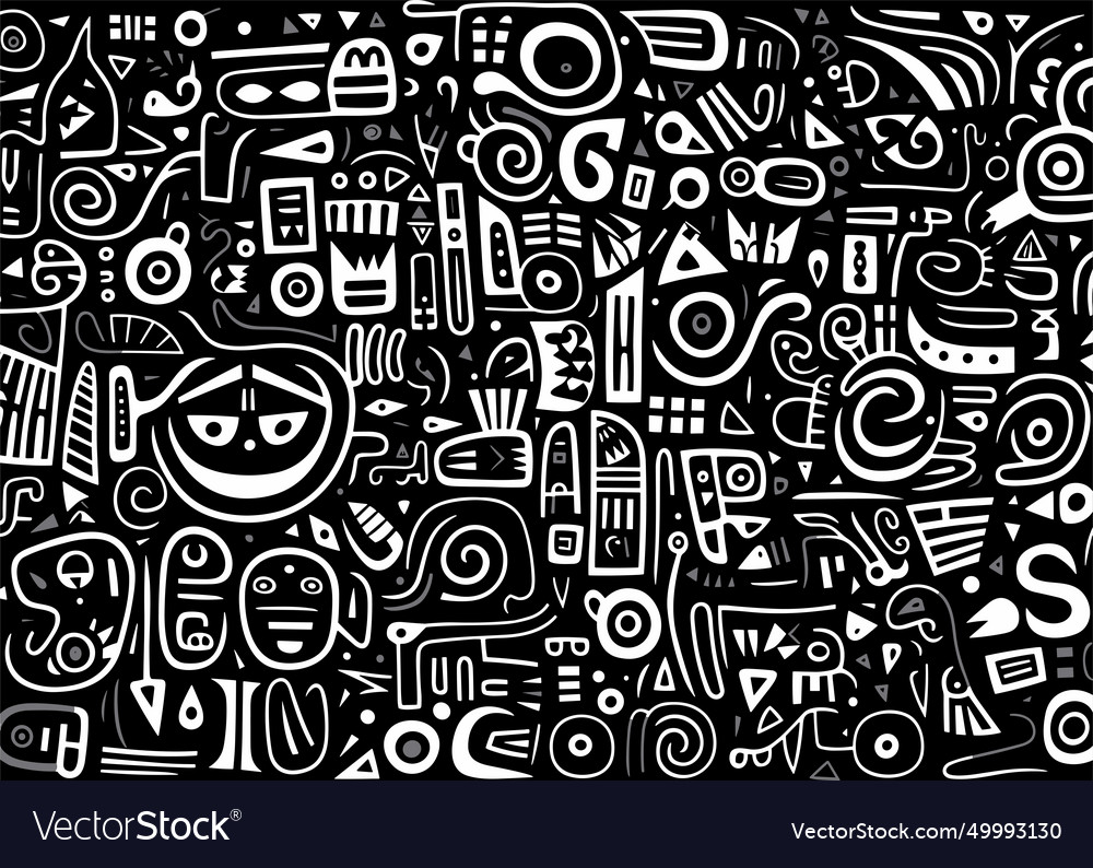 Abstract pattern black and white Royalty Free Vector Image