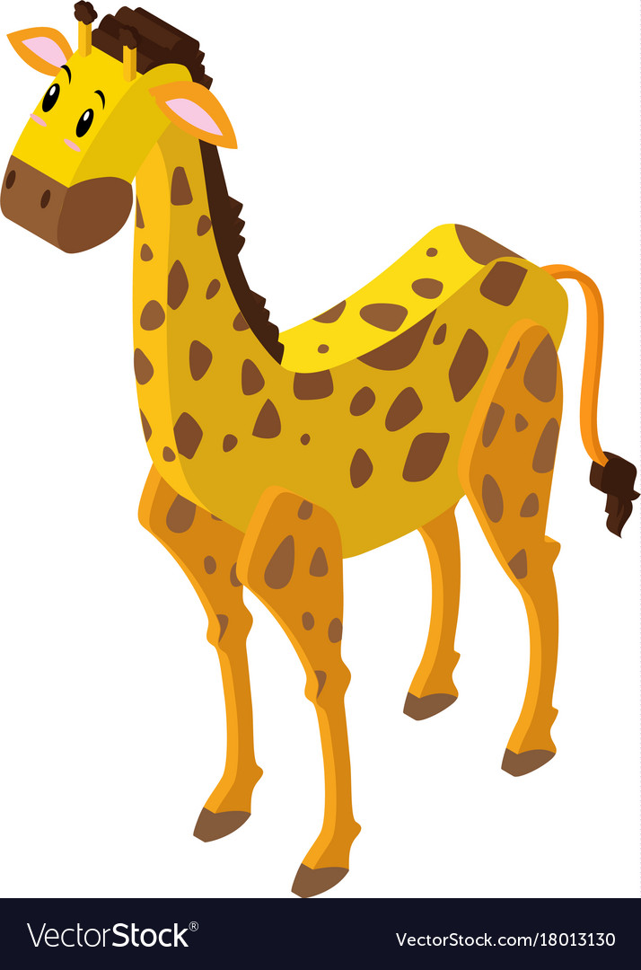 Download Giraffe in 3d design Royalty Free Vector Image