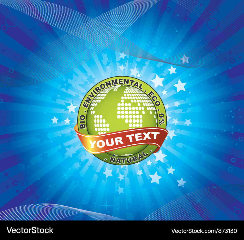 Globe with waves Royalty Free Vector Image - VectorStock
