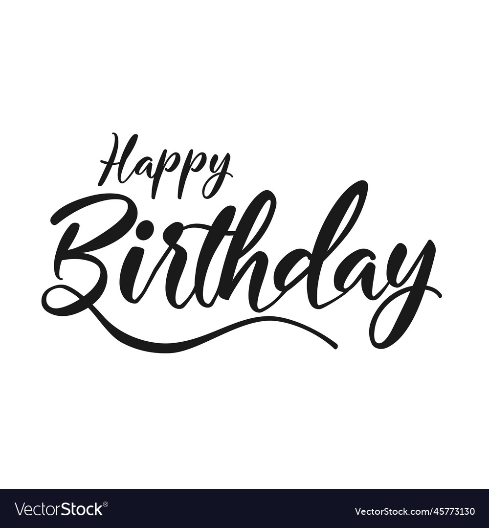 Happy Birthday Typographic Design For Greeting Vector Image