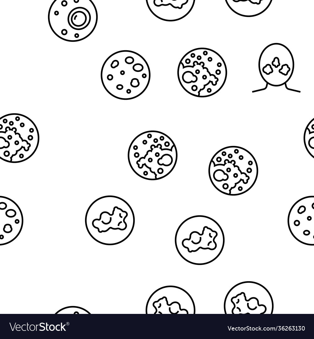 Skin disease symptom seamless pattern