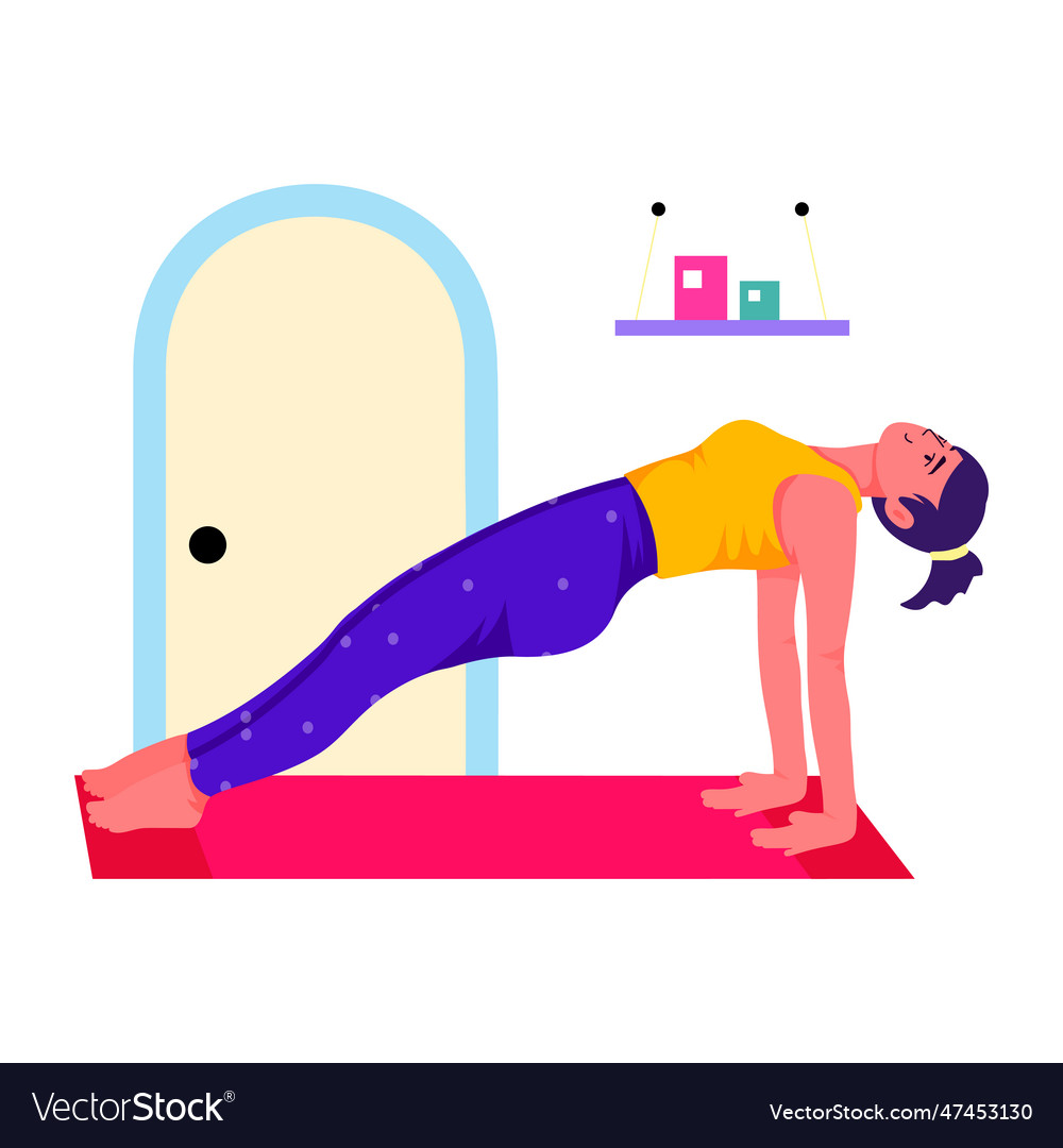 Upward plank Royalty Free Vector Image - VectorStock