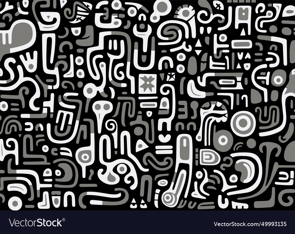 Abstract pattern black and white Royalty Free Vector Image