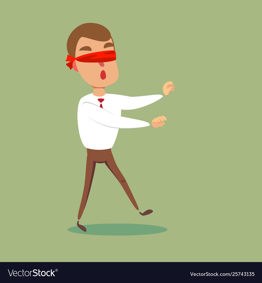 Blindfolded Man Vector Art & Graphics