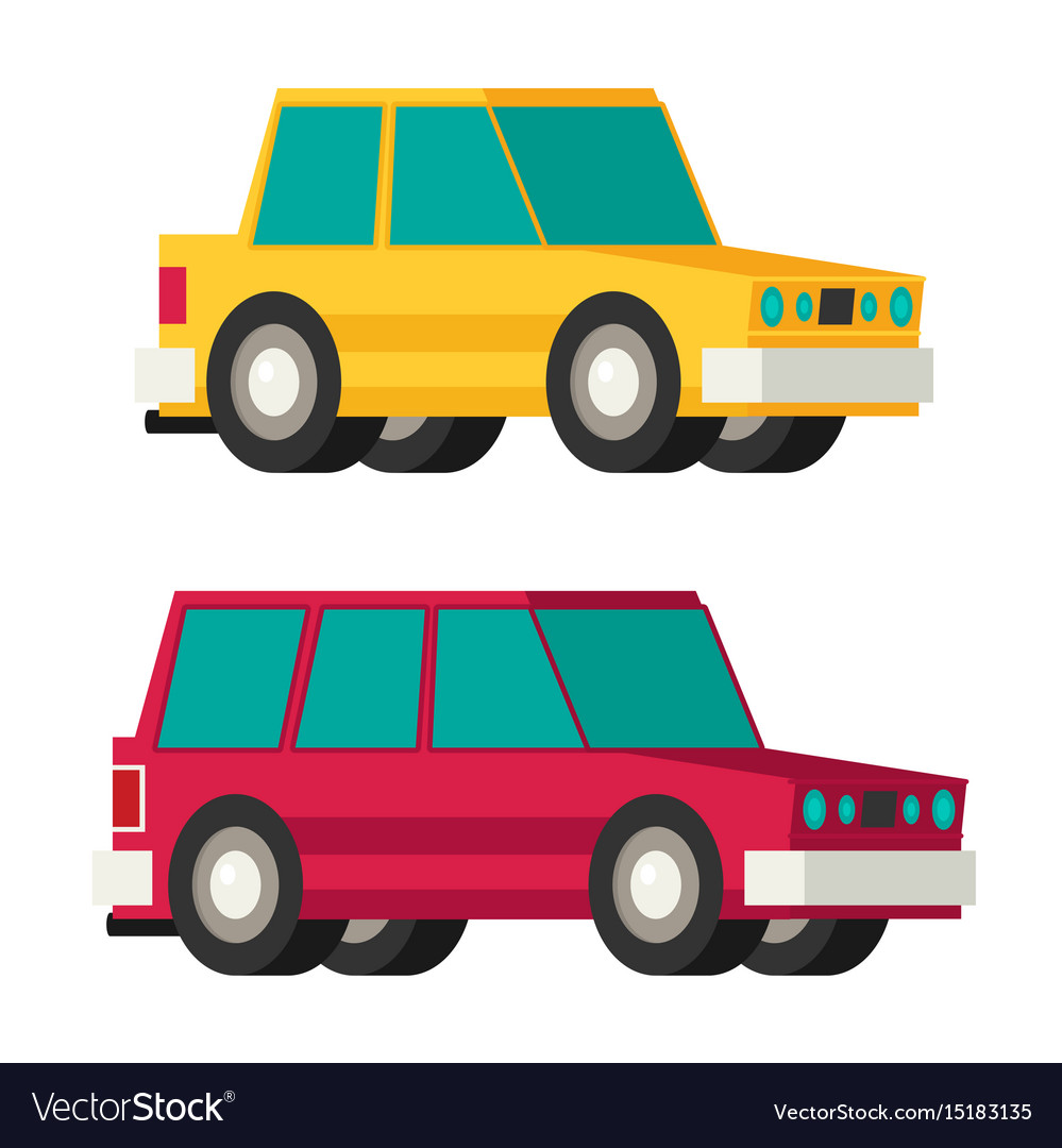 Car flat Royalty Free Vector Image - VectorStock