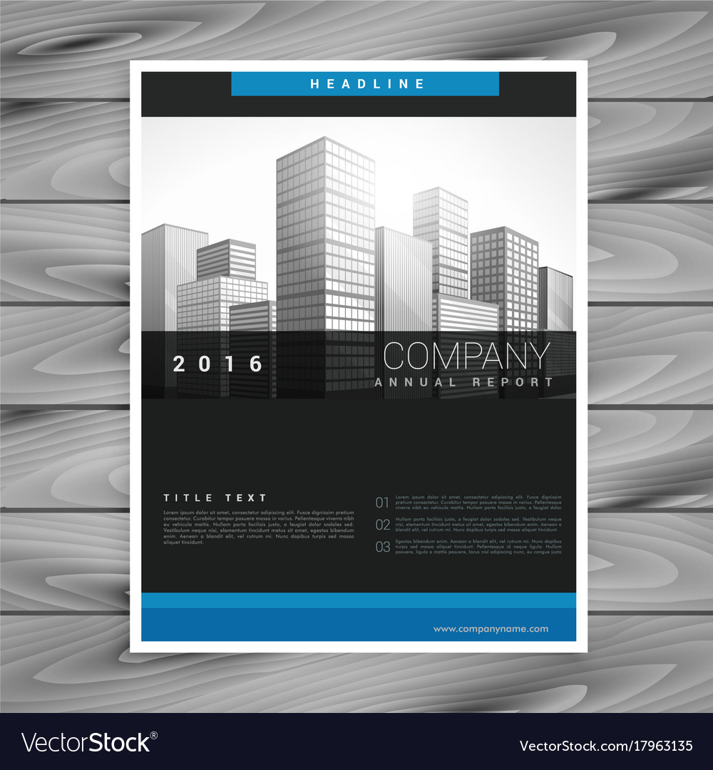 Dark company brochure style template in modern