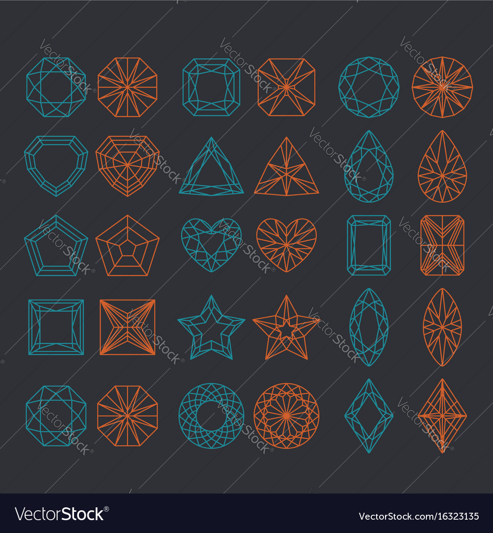 Diamond shapes set