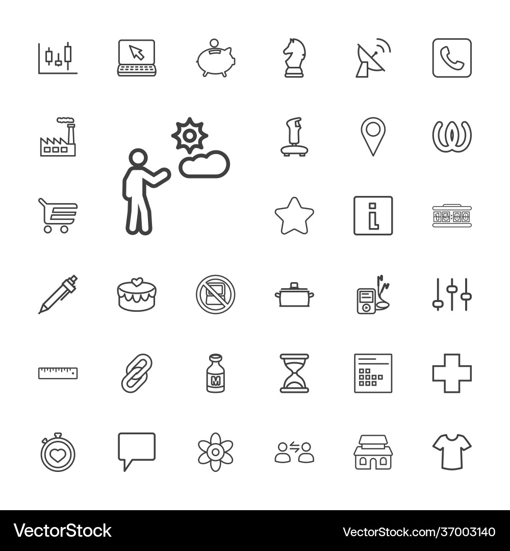 33 button icons Royalty Free Vector Image - VectorStock
