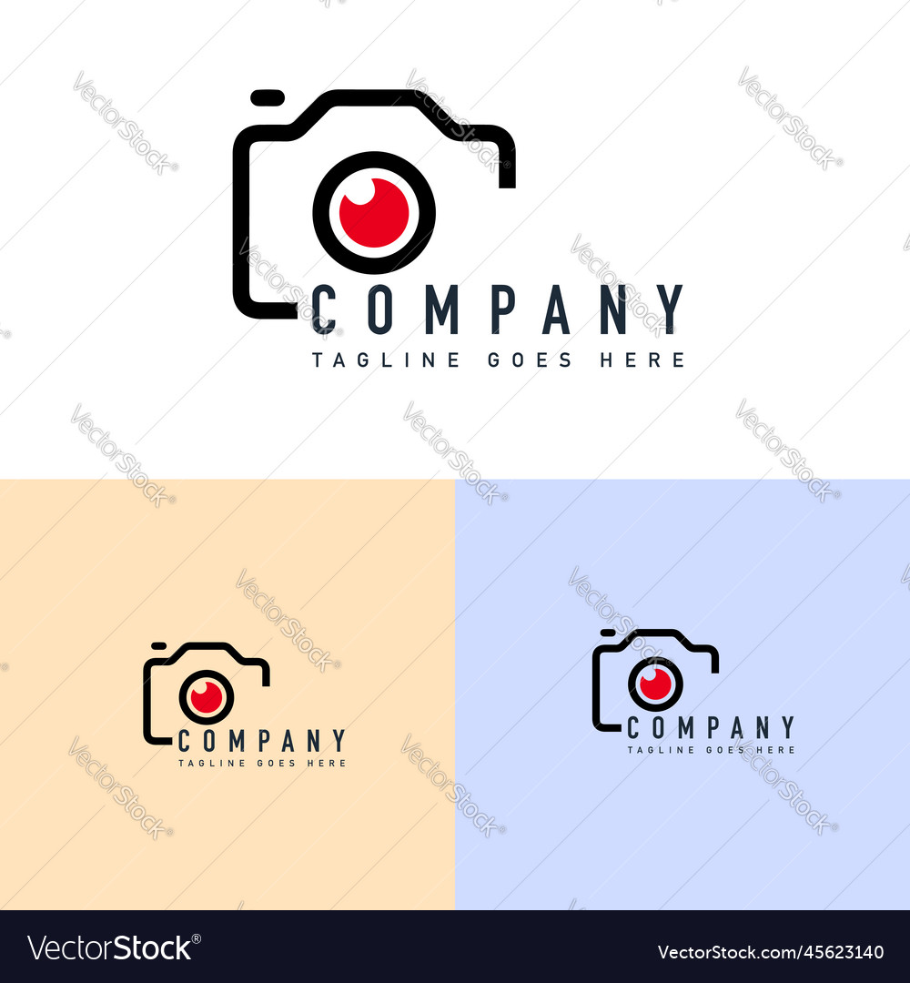 Camera logo design template photography camera Vector Image