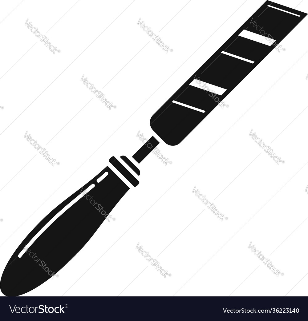 Chisel carpentry icon simple style Royalty Free Vector Image