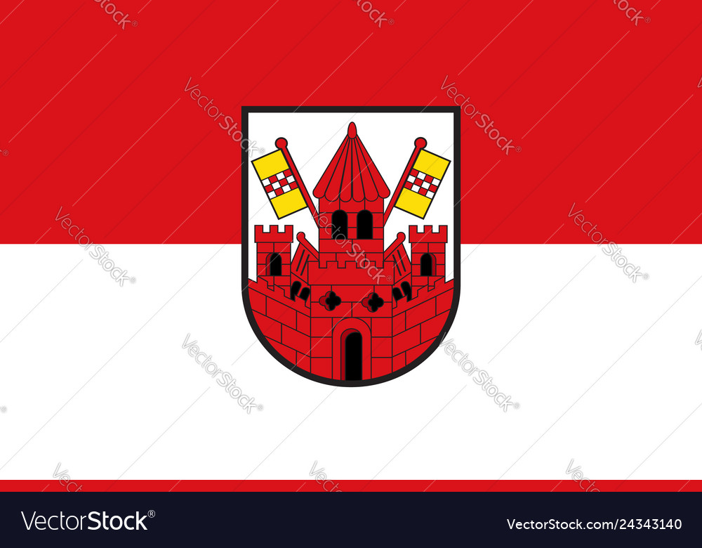 Flag of unna in north rhine-westphalia germany Vector Image