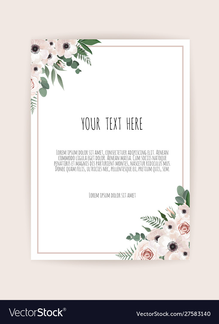 Floral design card greeting postcard