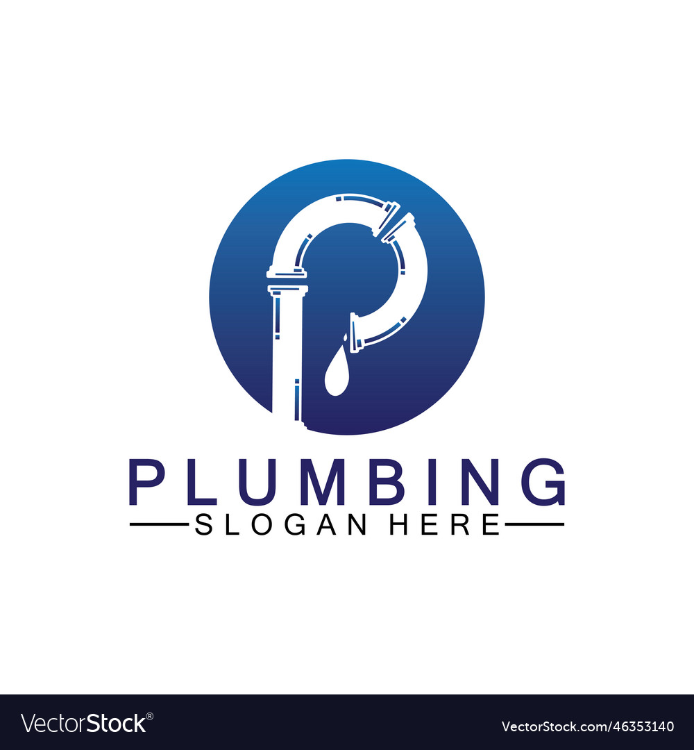 Letter p plumbing logo icon design Royalty Free Vector Image