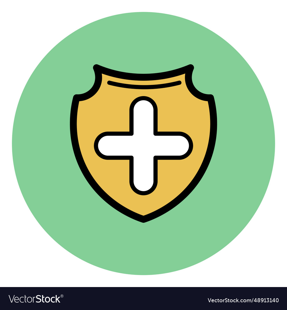 Medical cross badge icon