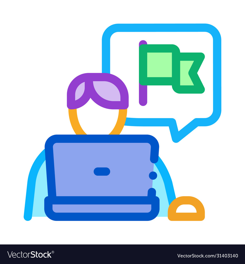 Probation trainee icon Royalty Free Vector Image