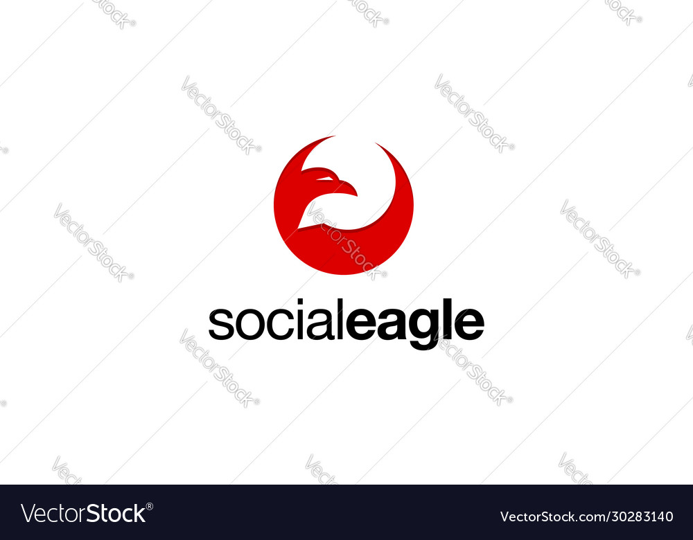 Social eagle logo design concept