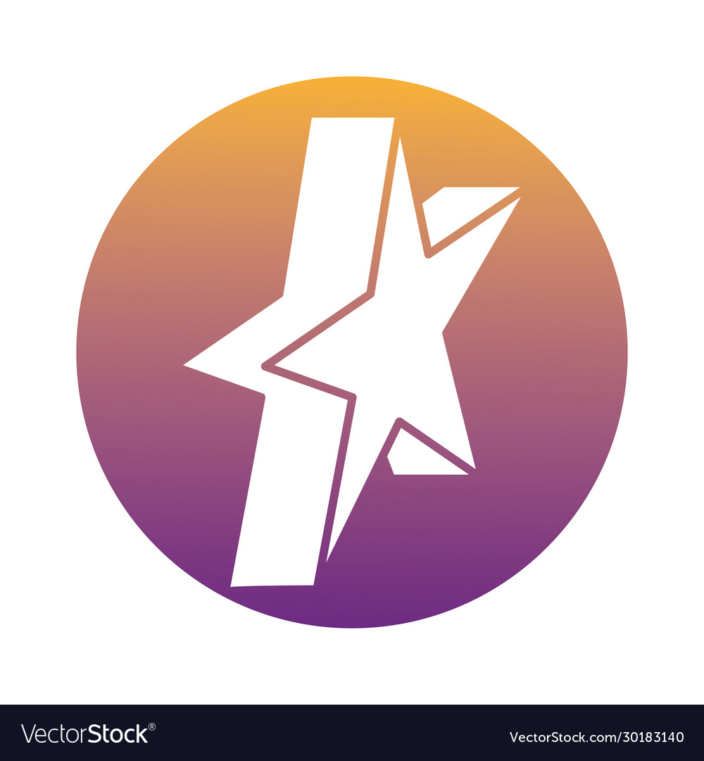 Star quality block style icon