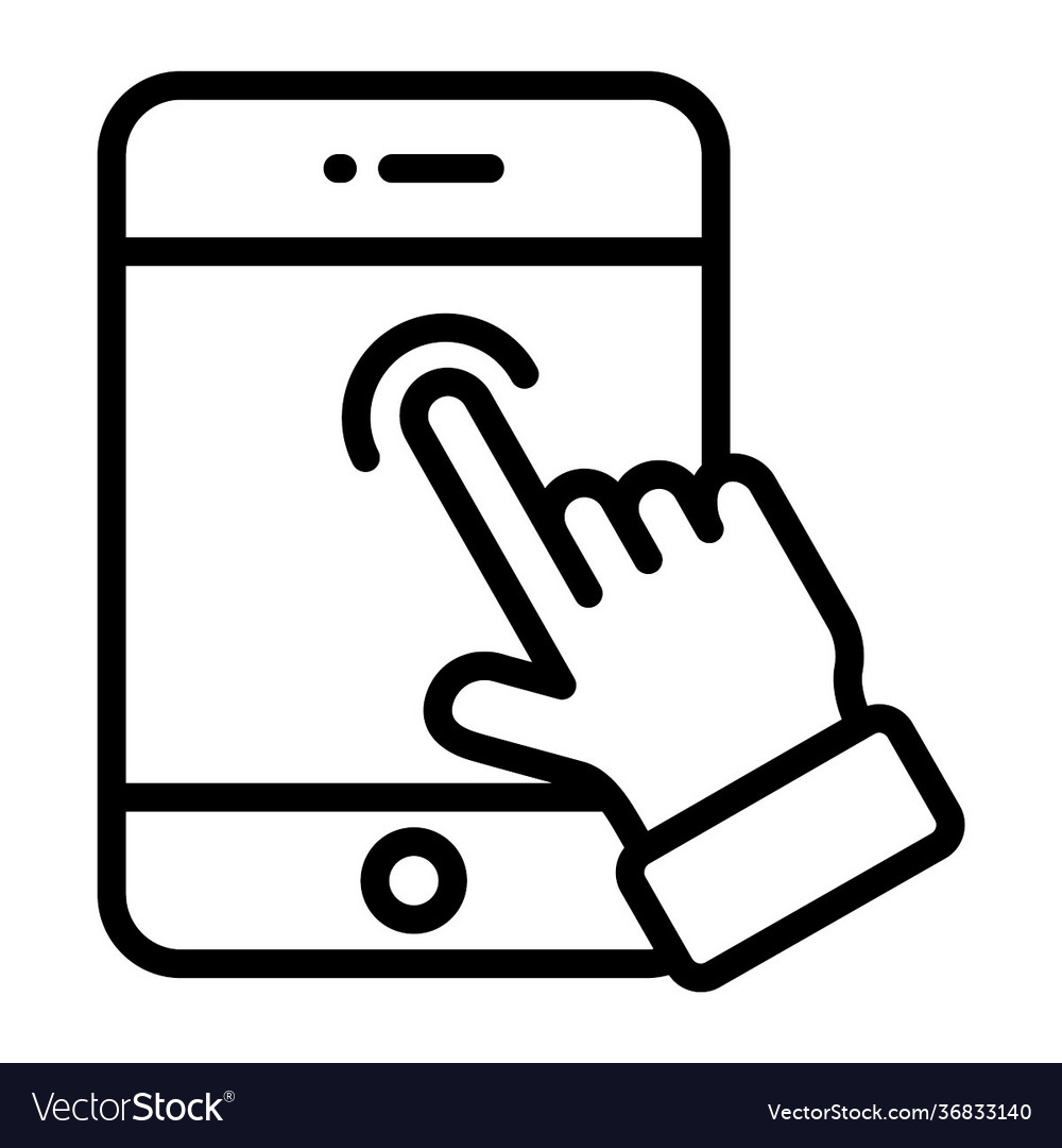 Touch screen Royalty Free Vector Image - VectorStock