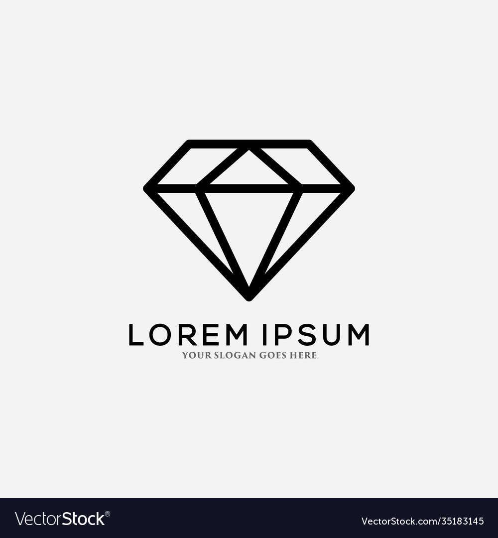 Diamond logo design template Royalty Free Vector Image