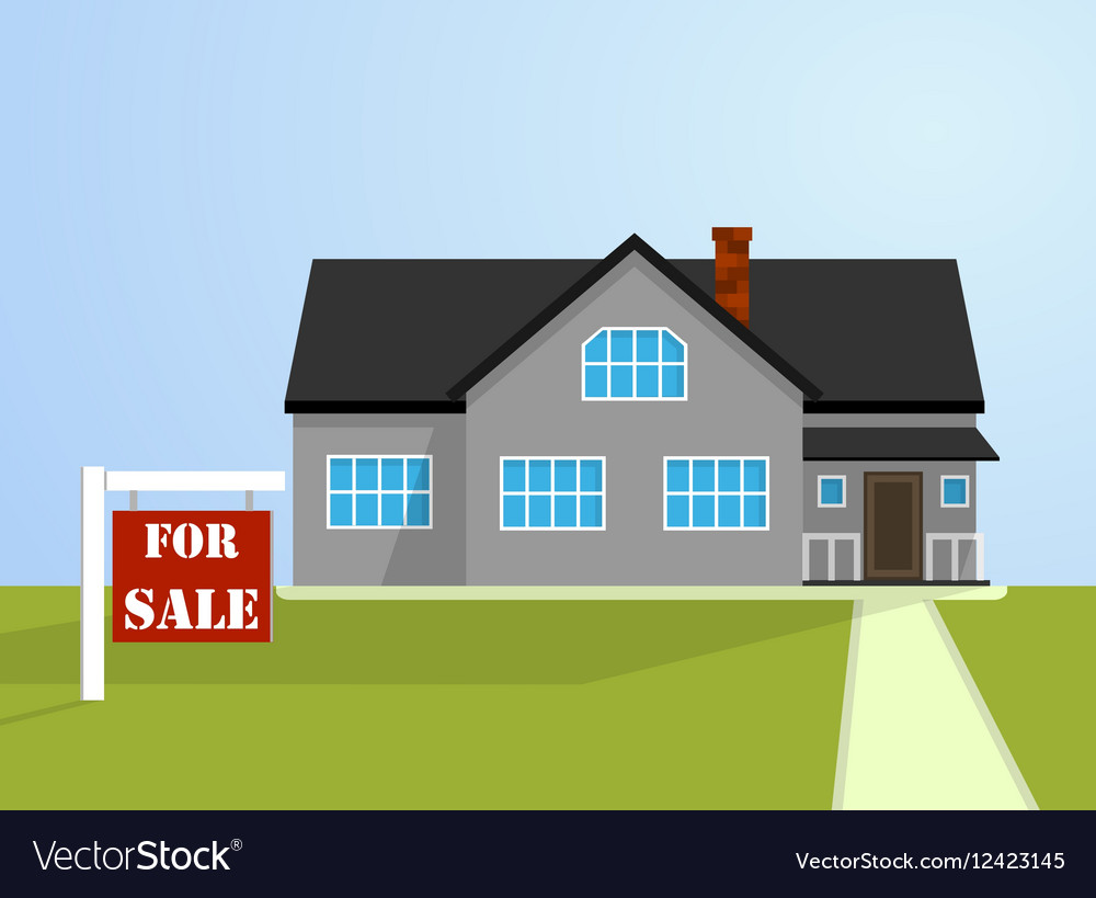 House for sale Royalty Free Vector Image - VectorStock