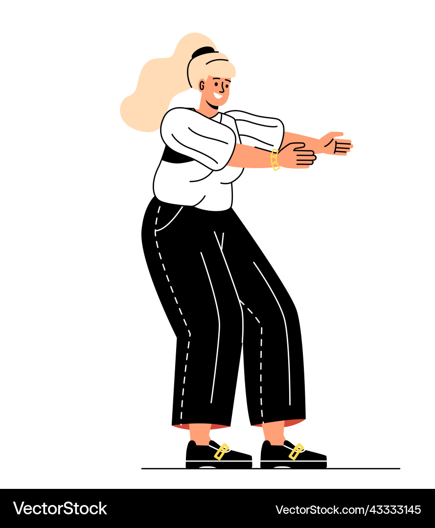 Model woman for animation Royalty Free Vector Image