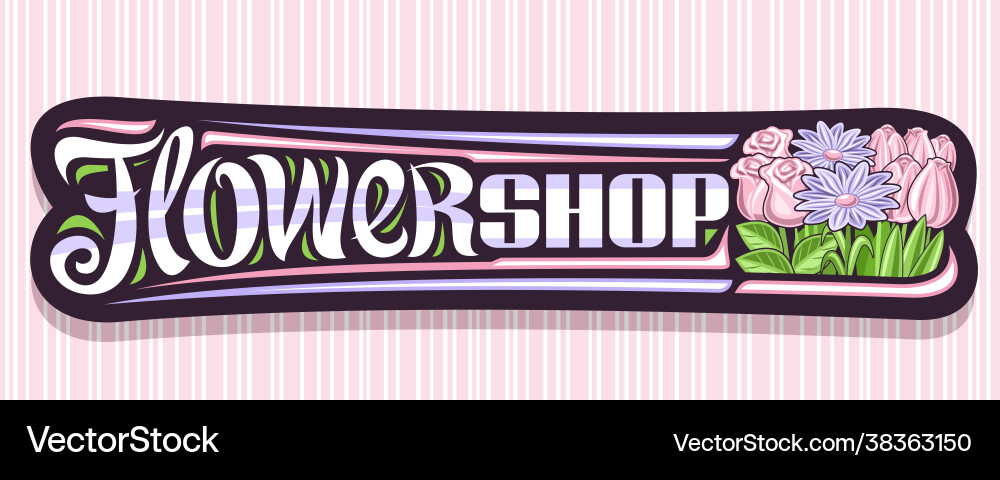 Banner for flower shop Royalty Free Vector Image
