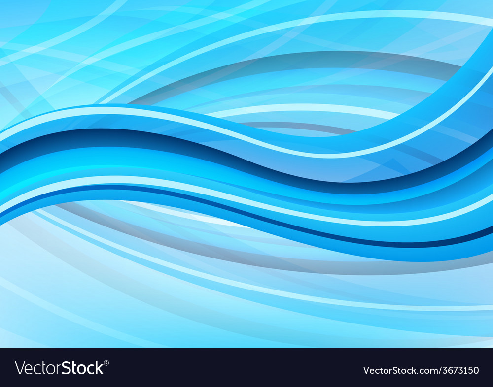 Blue and white waves background Royalty Free Vector Image