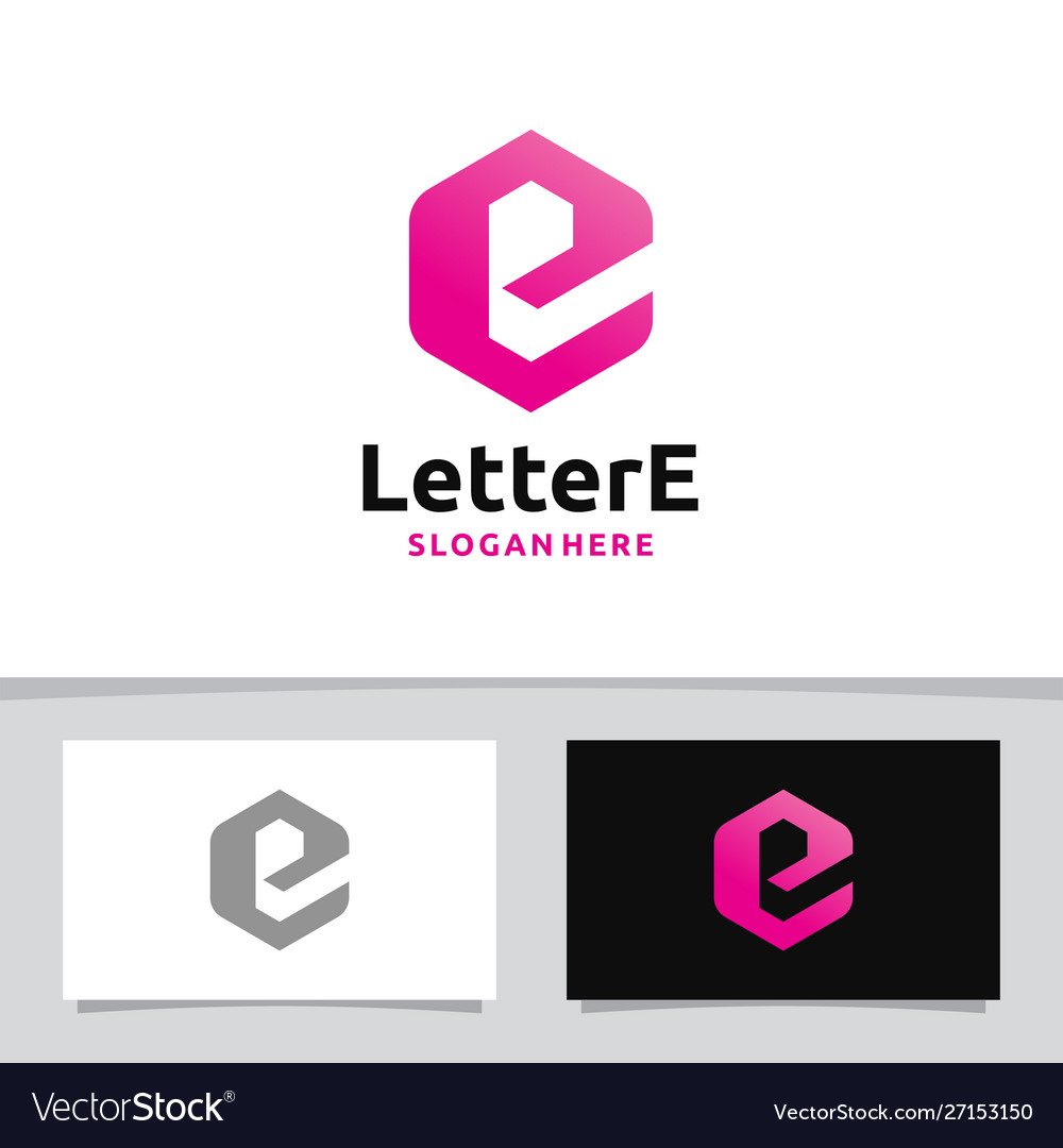 Creative letter e logo Royalty Free Vector Image