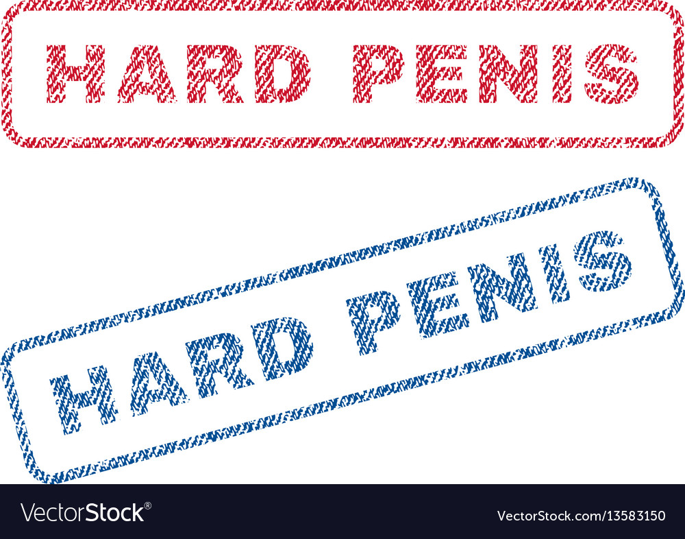 Hard penis textile stamps