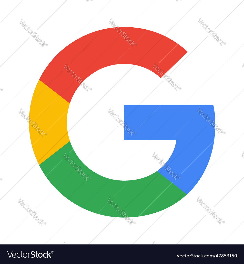 Official original default google g logo icon Vector Image