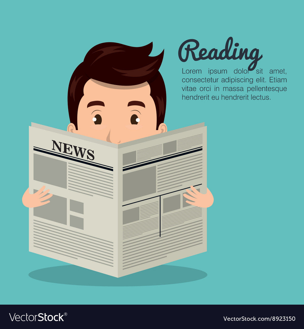 Person reading design Royalty Free Vector Image