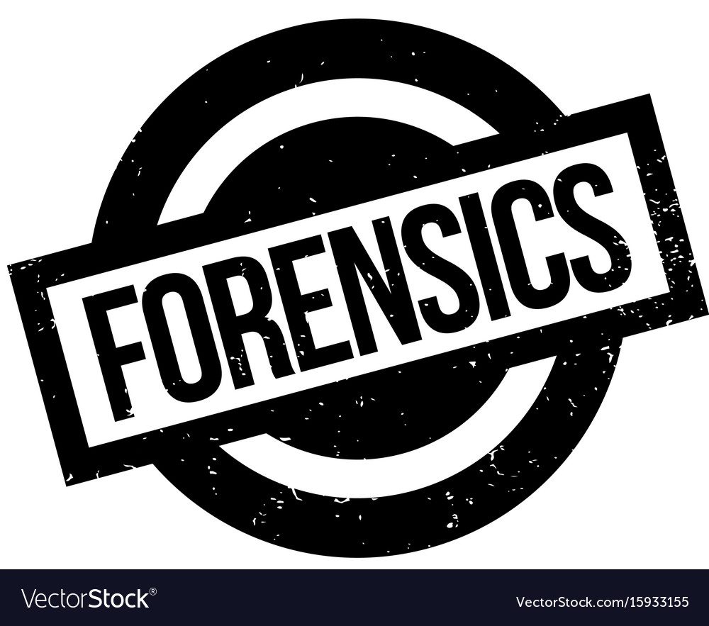 Forensics rubber stamp Royalty Free Vector Image