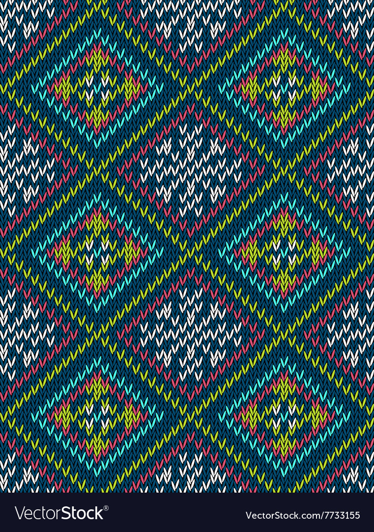 Knitted bright seamless winter holiday pattern Vector Image