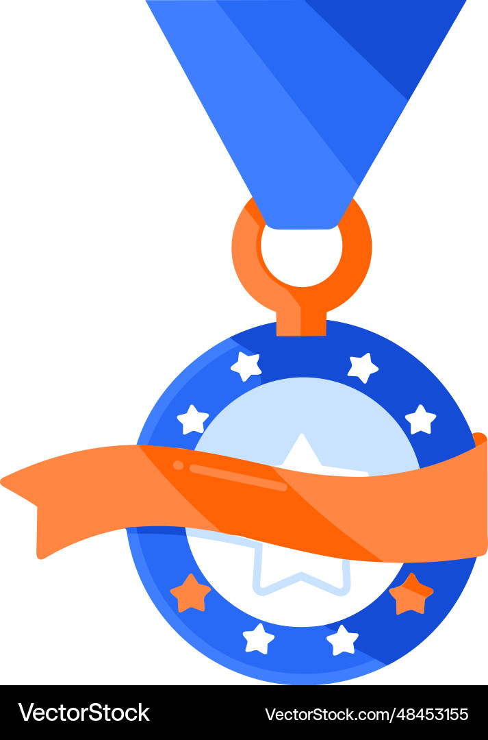 Medals for winners in ux ui flat style Royalty Free Vector