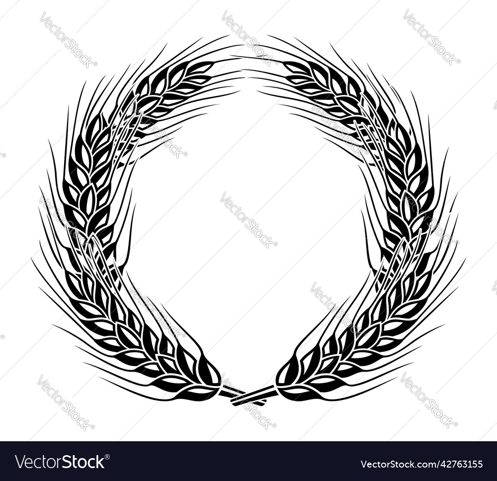 Wreath Of Ears Of Wheat Royalty Free Vector Image