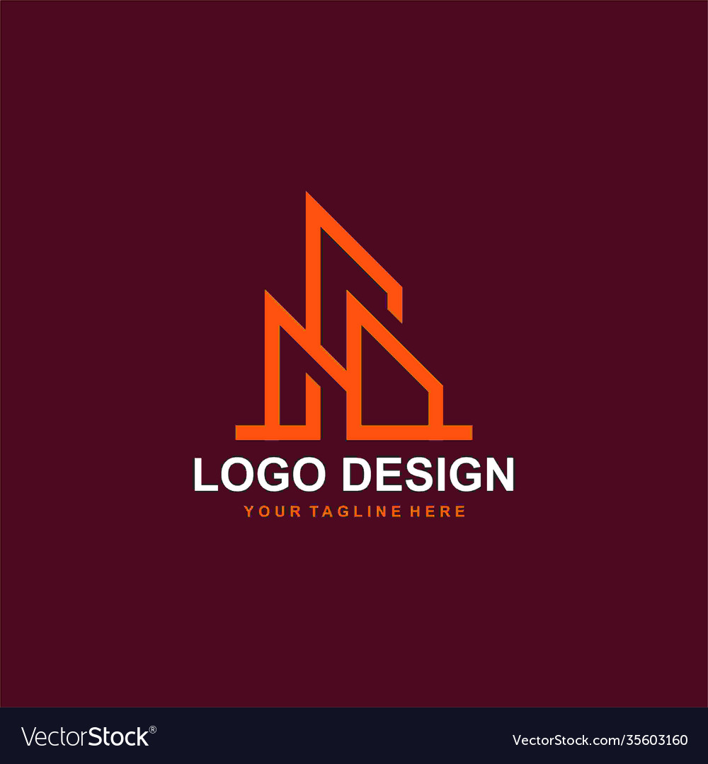 Architectural logo design real estate line