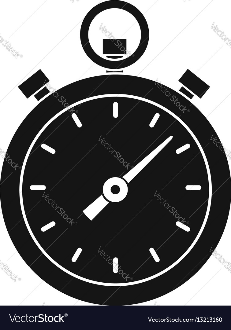 Chronometer icon simple style Royalty Free Vector Image