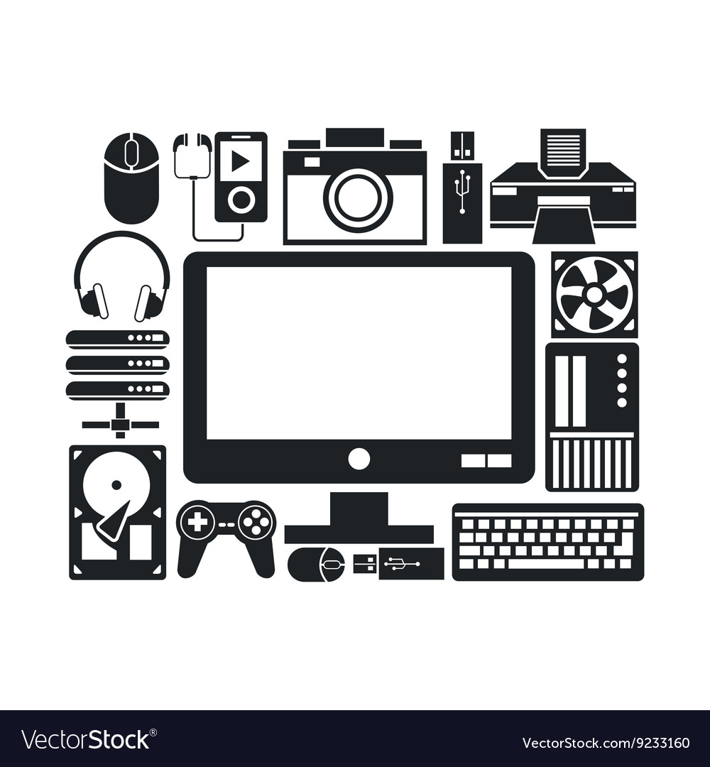 Device design gadget icon white background