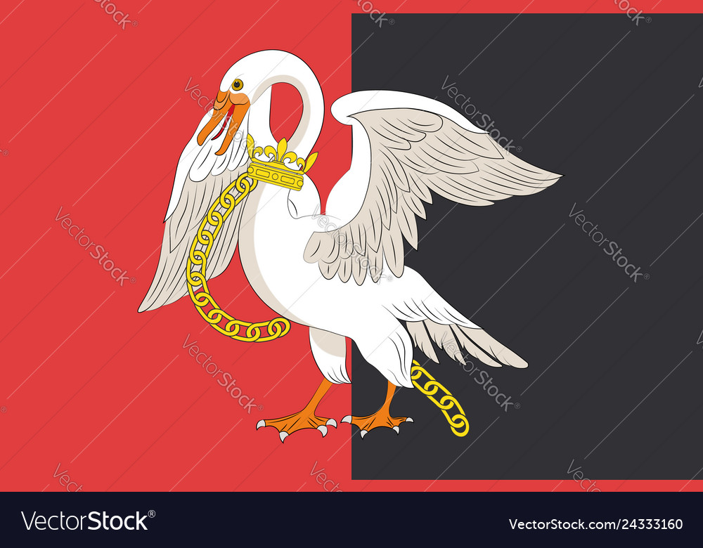 Flag of buckinghamshire in england Royalty Free Vector Image