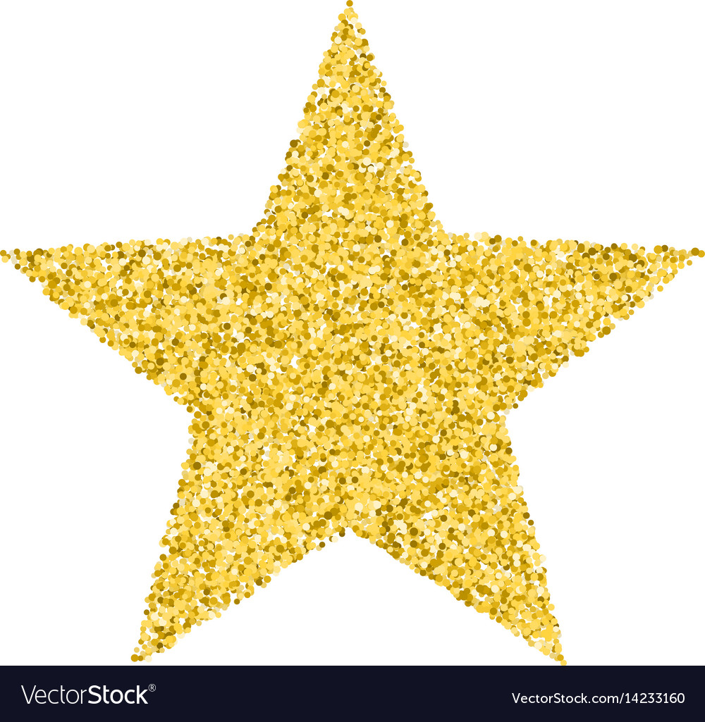 Realistic gold star on white Royalty Free Vector Image