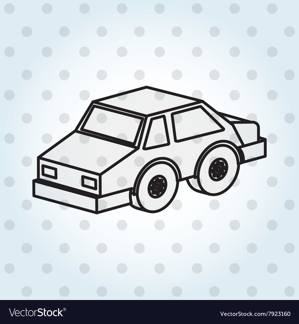 Isometrics car icon design Royalty Free Vector Image