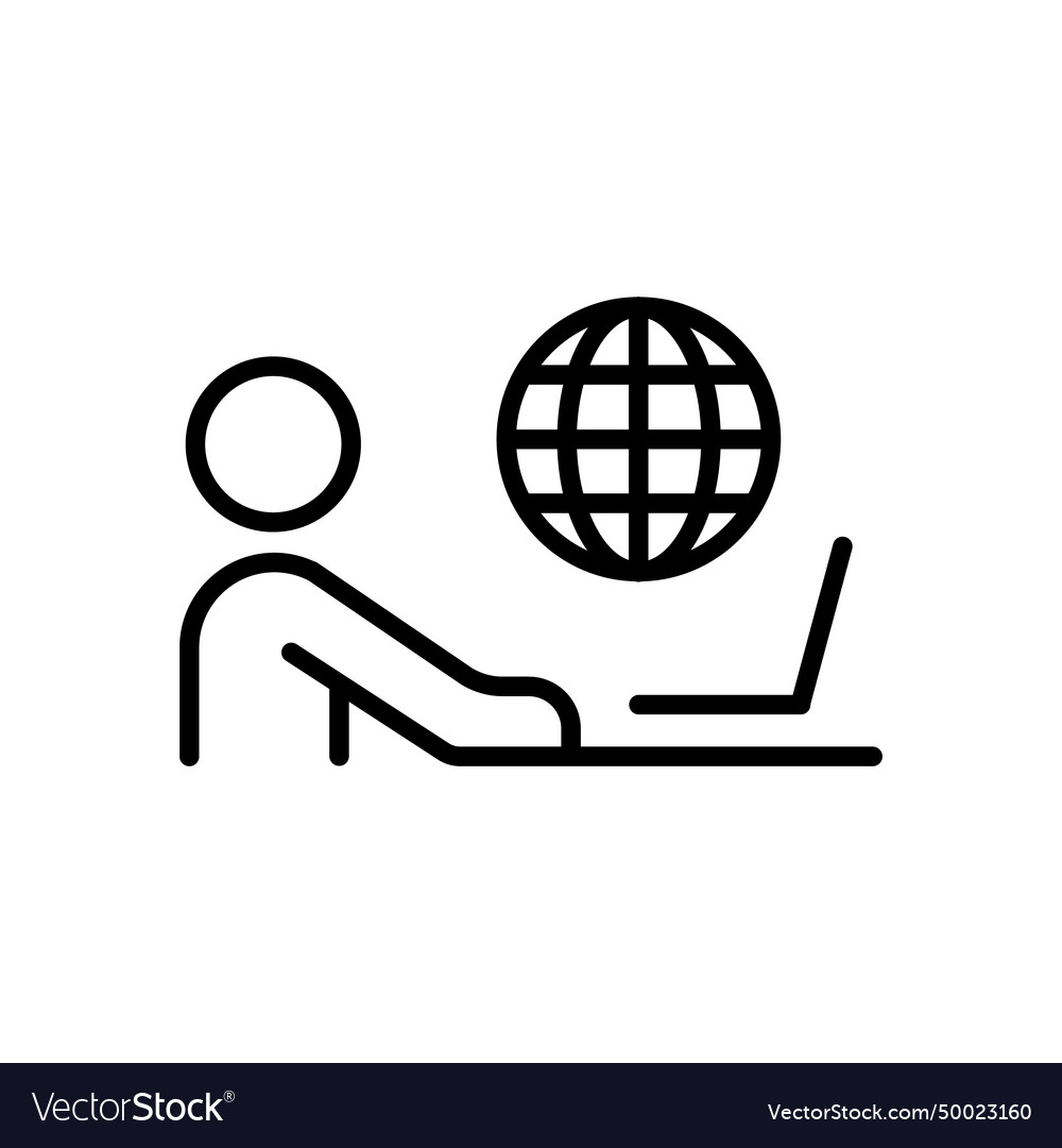 Remote work outline icon